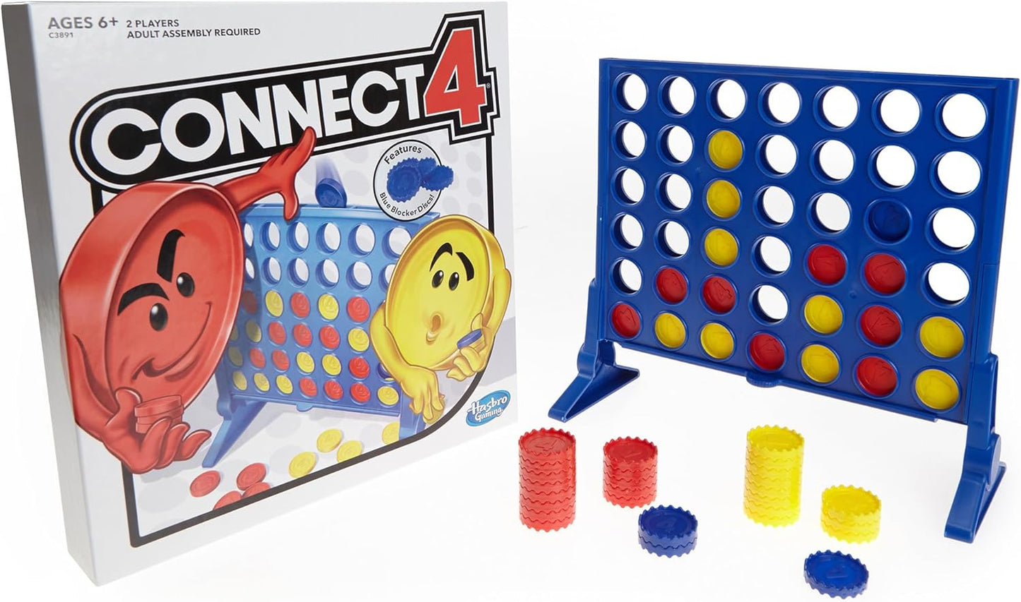 Hasbro Gaming Connect 4 Quick Strategy Break Game for Office Break Rooms and Dorm Study Desks