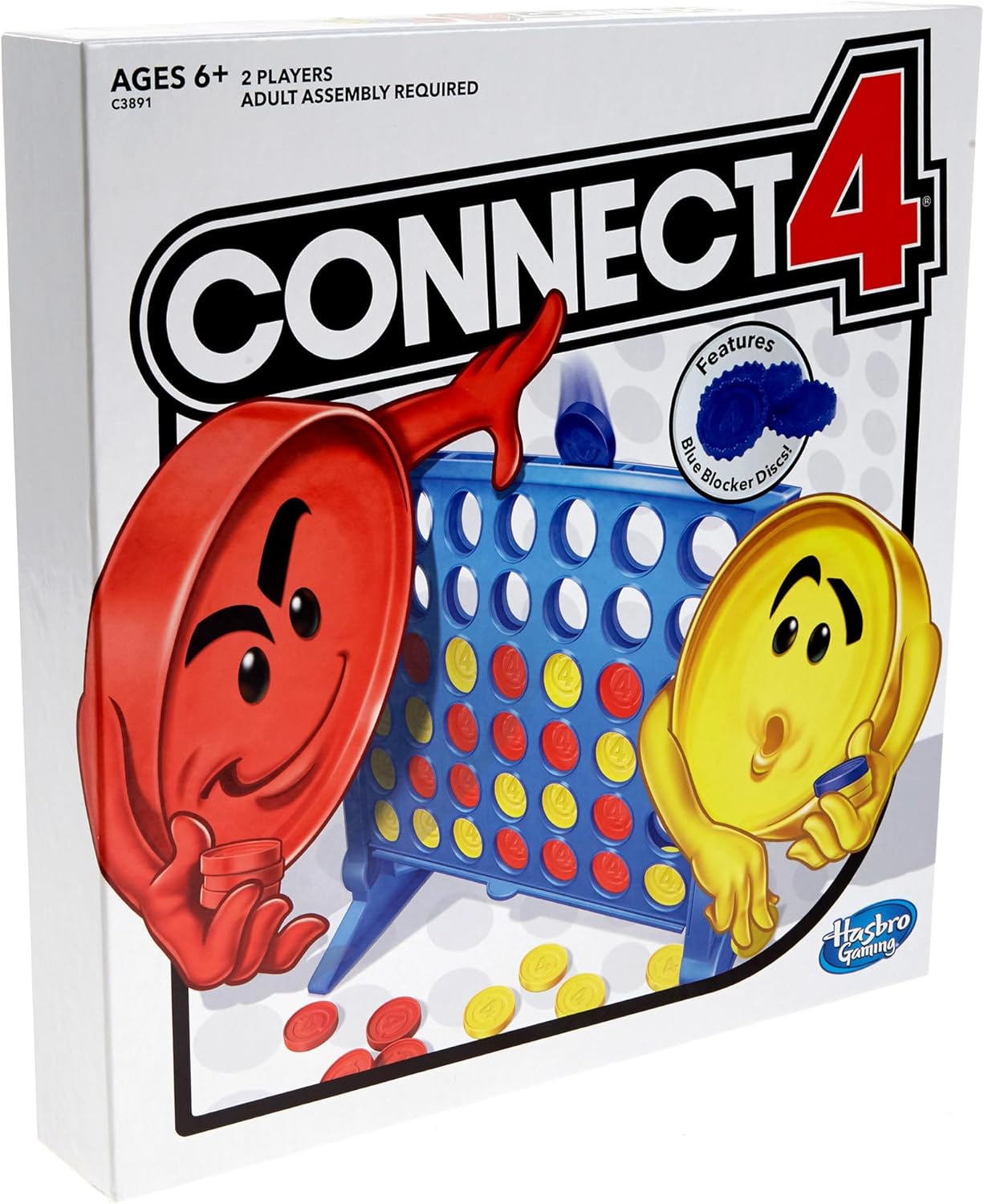 Hasbro Gaming Connect 4 Quick Strategy Break Game for Office Break Rooms and Dorm Study Desks
