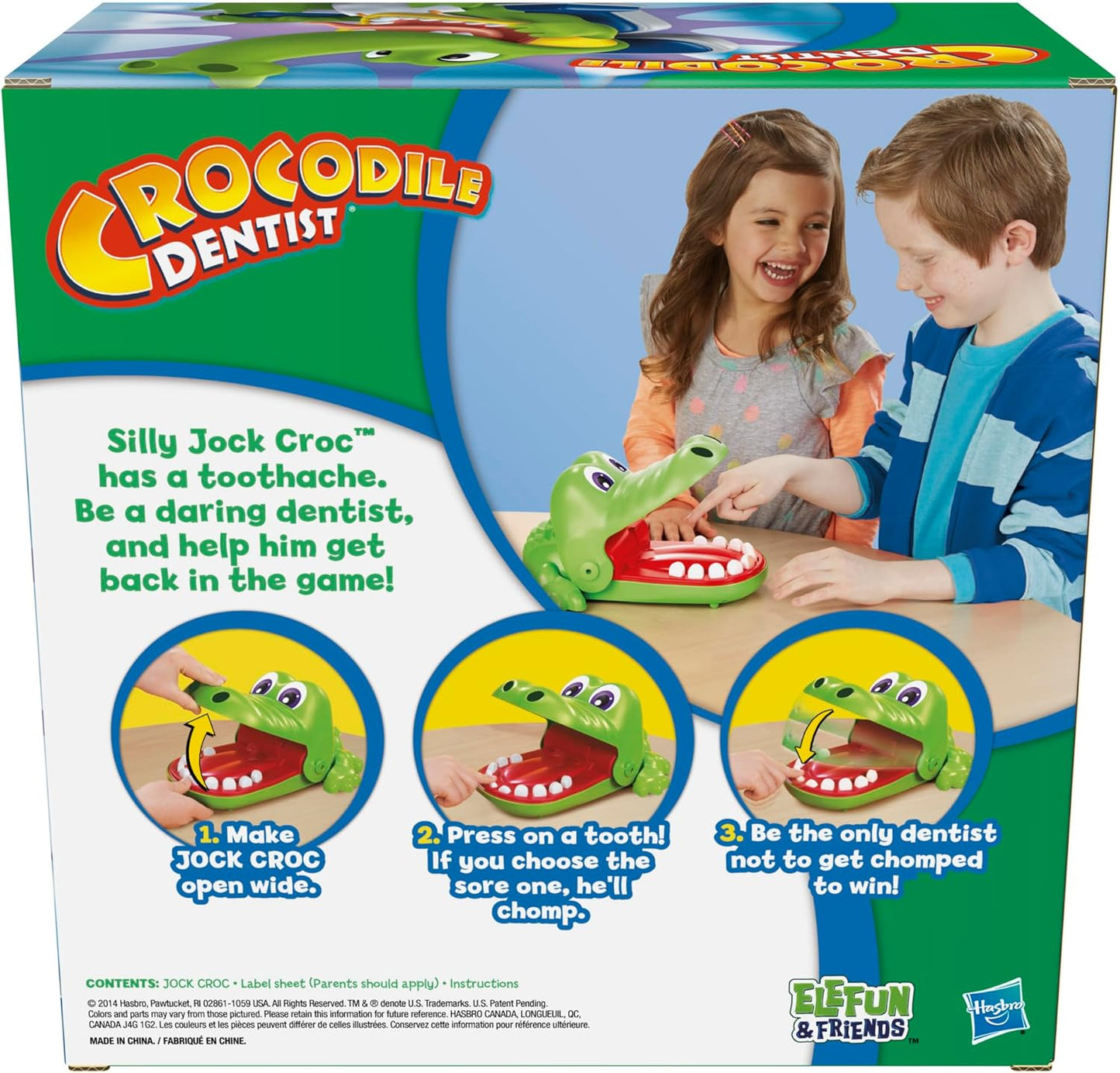 Hasbro Gaming Crocodile Dentist Board Game – Family Game Night Activity for Kids Ages 4 to 8, No Batteries Needed