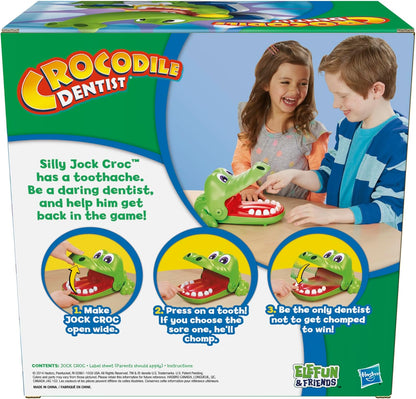 Hasbro Gaming Crocodile Dentist Board Game – Family Game Night Activity for Kids Ages 4 to 8, No Batteries Needed
