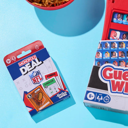 Hasbro Gaming Guess Who? NFL Edition Board Game – Safe Indoor Activity for Kids Age 6+ in Playroom and Bedroom