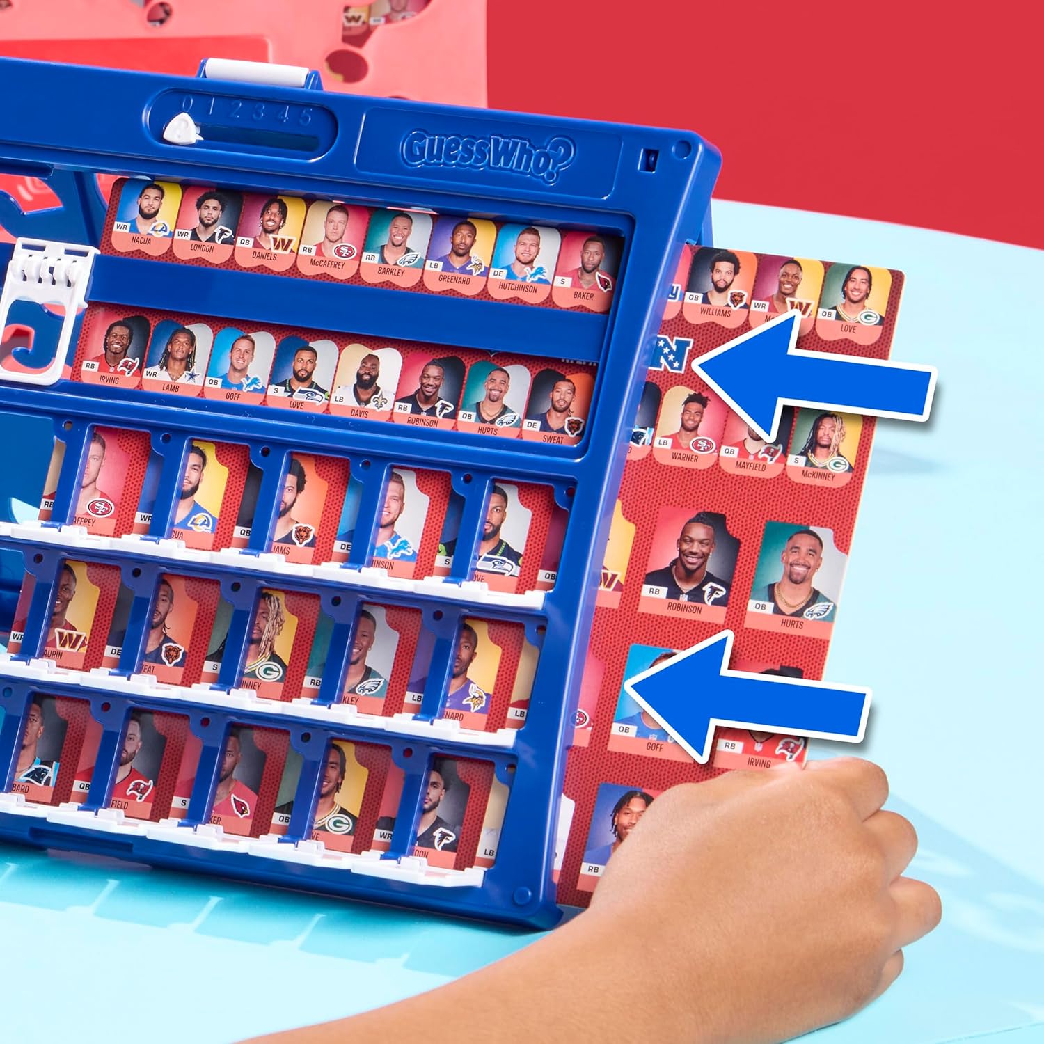 Hasbro Gaming Guess Who? NFL Edition Board Game – Safe Indoor Activity for Kids Age 6+ in Playroom and Bedroom