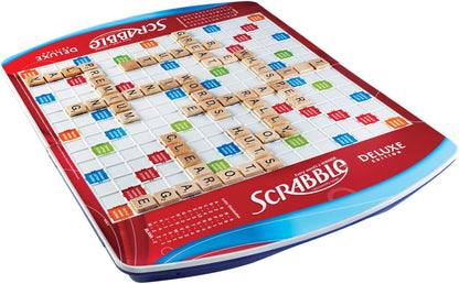 Hasbro Gaming Scrabble Deluxe Edition – Family Game Night for Kids 8 and Up, Educational Spelling and Vocabulary Play