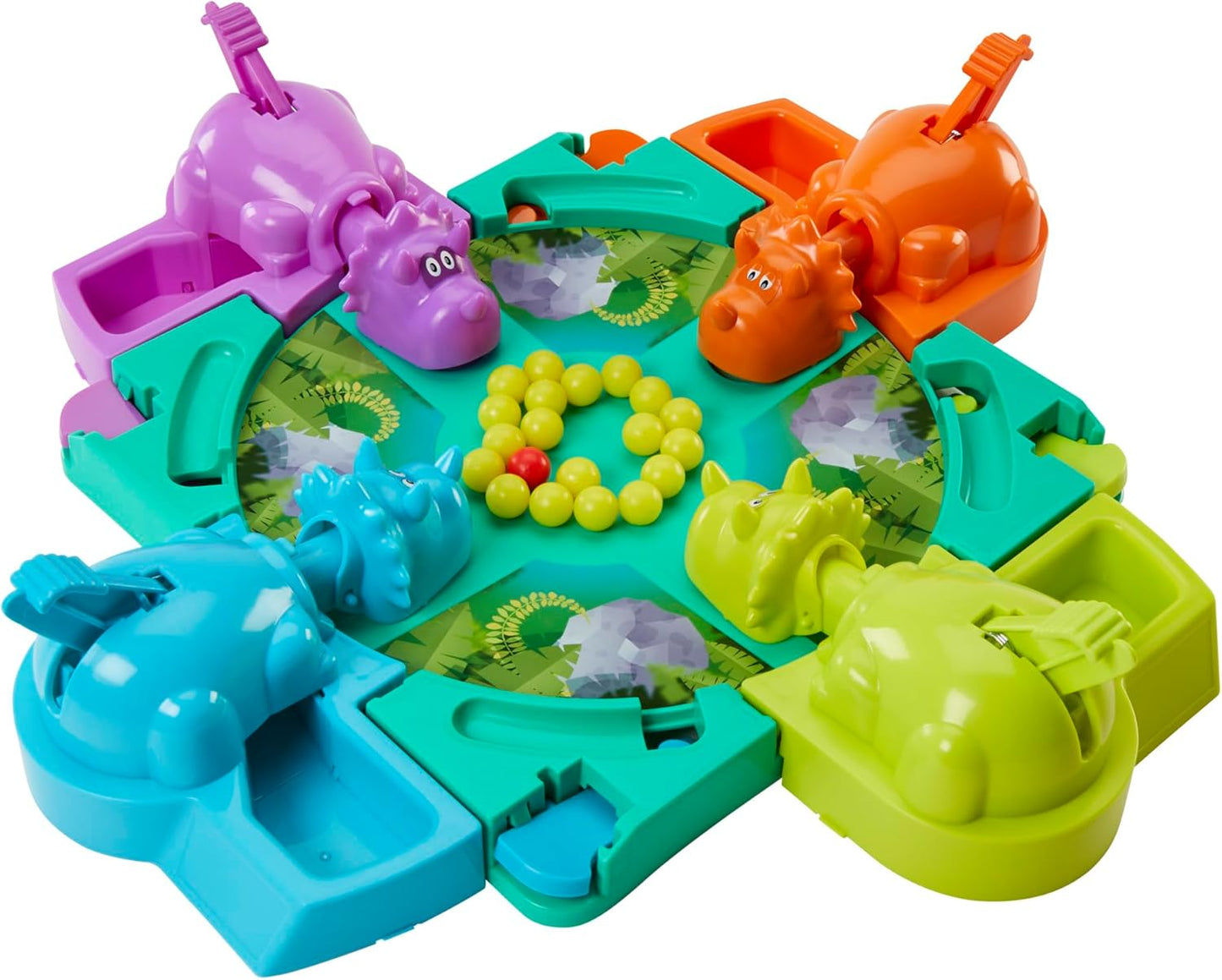 Hasbro Hungry Hungry Hippos Dino Edition – Safe Preschool Playroom Activity for Kids Ages 4 and Up