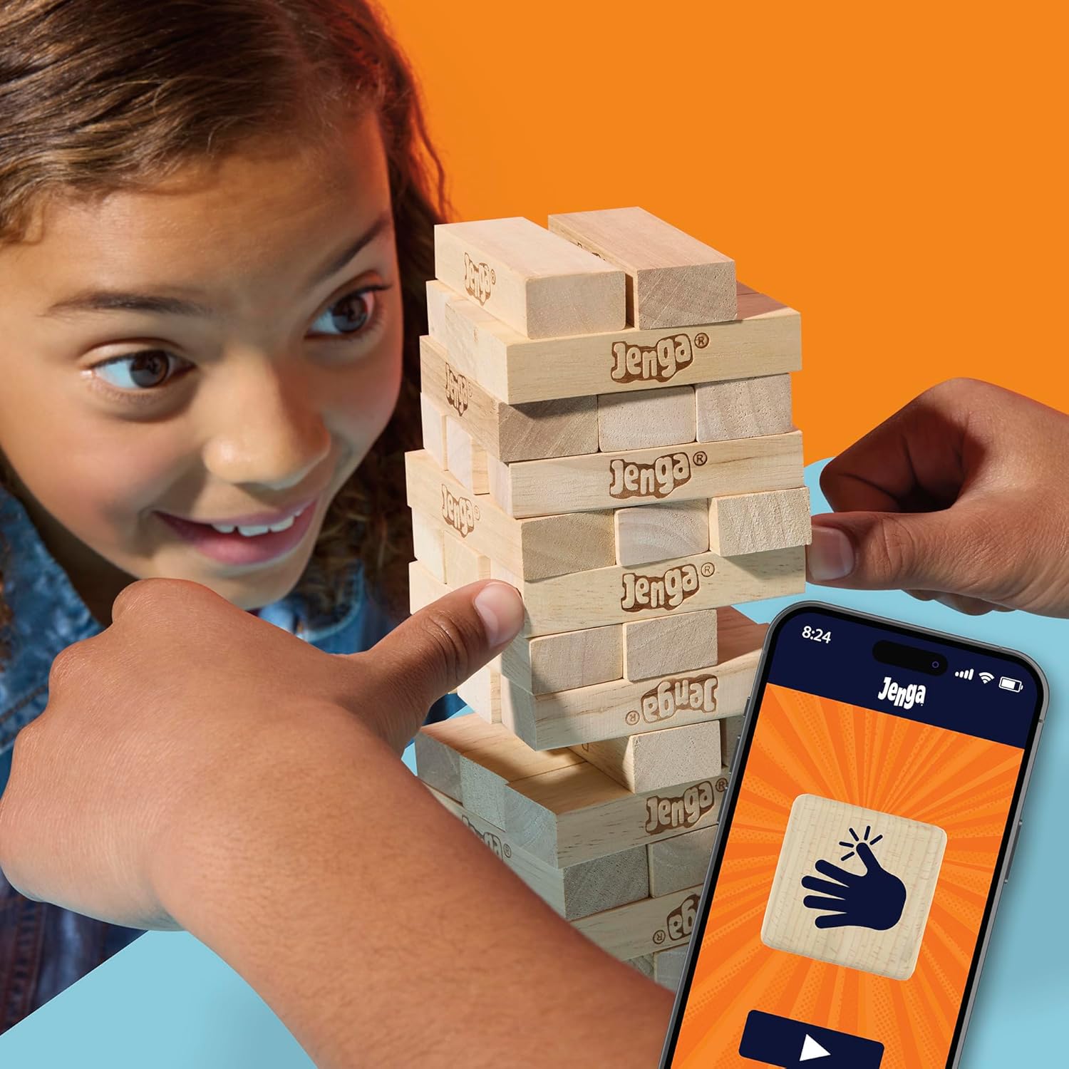 Hasbro Jenga Digital Die Game – Birthday Gift for Kids Ages 6+ and Family Game Night Pick