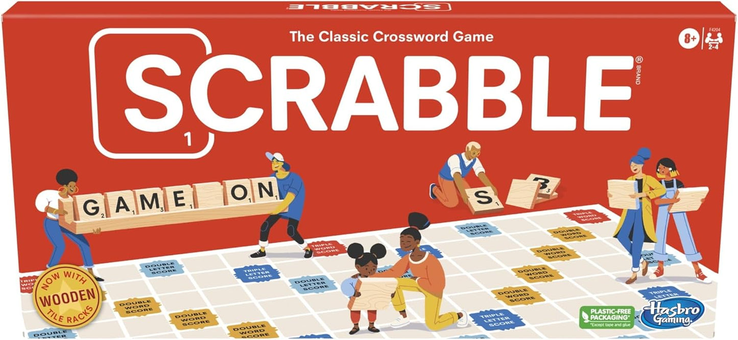 Hasbro Scrabble Board Game – Classic Birthday Gift for Mom and Women Who Love Word Games, 2-4 Players