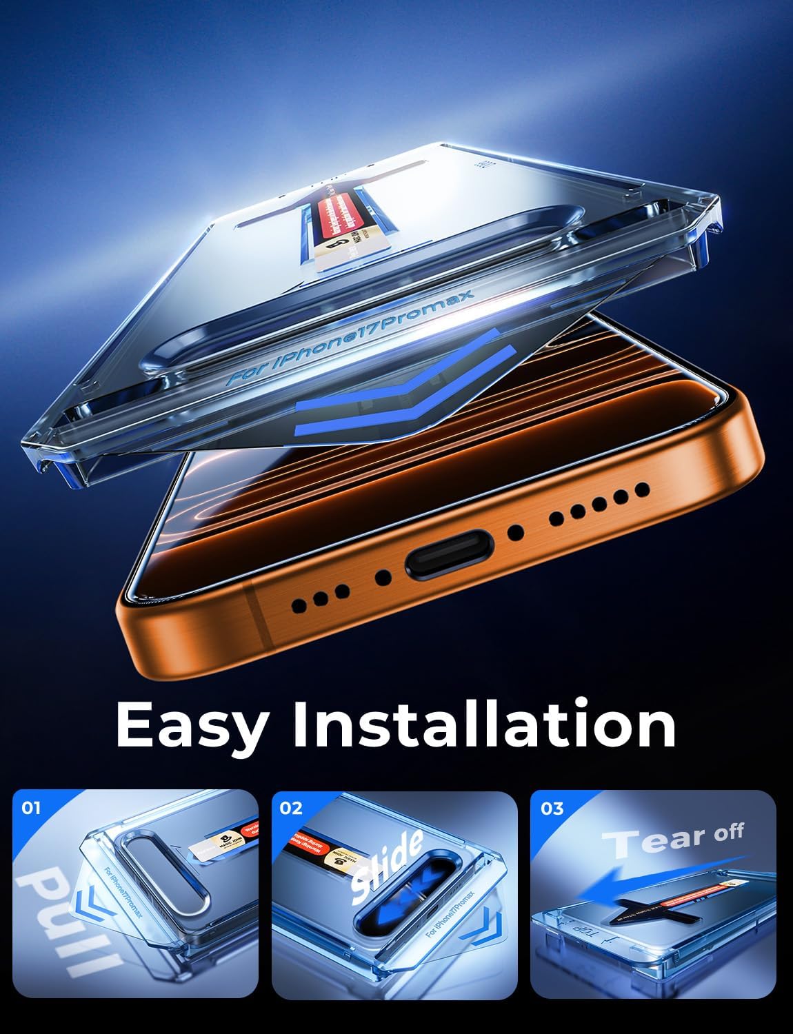 hd clarity 10/10 finish with 100% touch accuracy and face-id pass-through