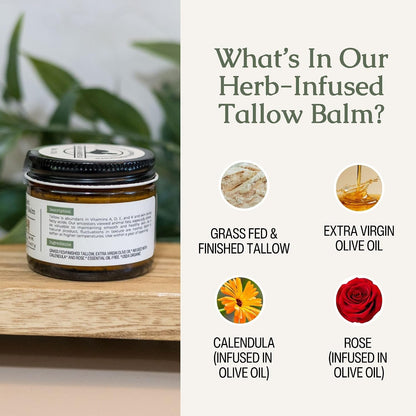 Hearth & Homestead Whipped Tallow Cream – All-Natural Body Butter for Dry Skin Recovery and Evening Rituals