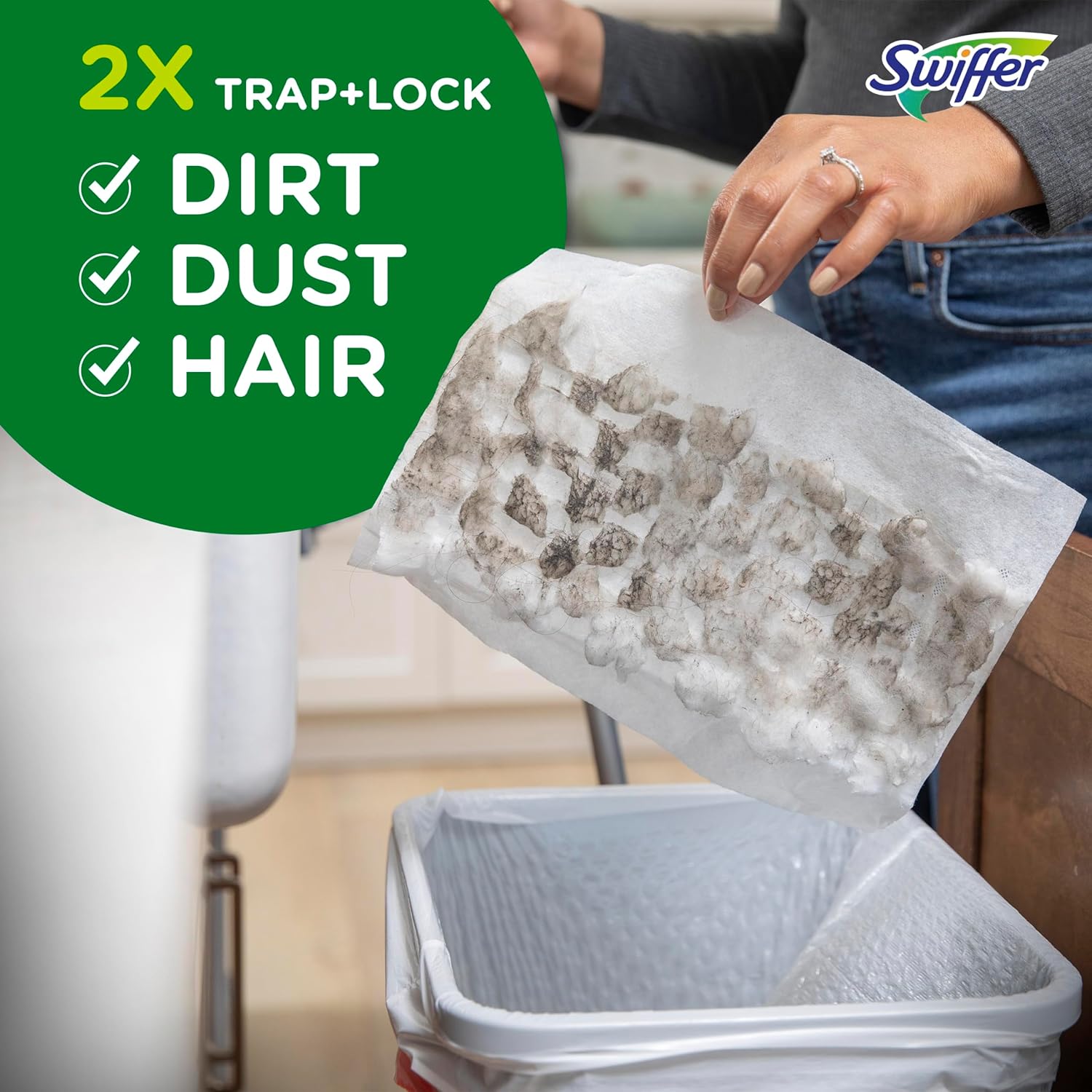 heavy duty cloth construction designed for multi-surface use on tile, sealed hardwood, and vinyl