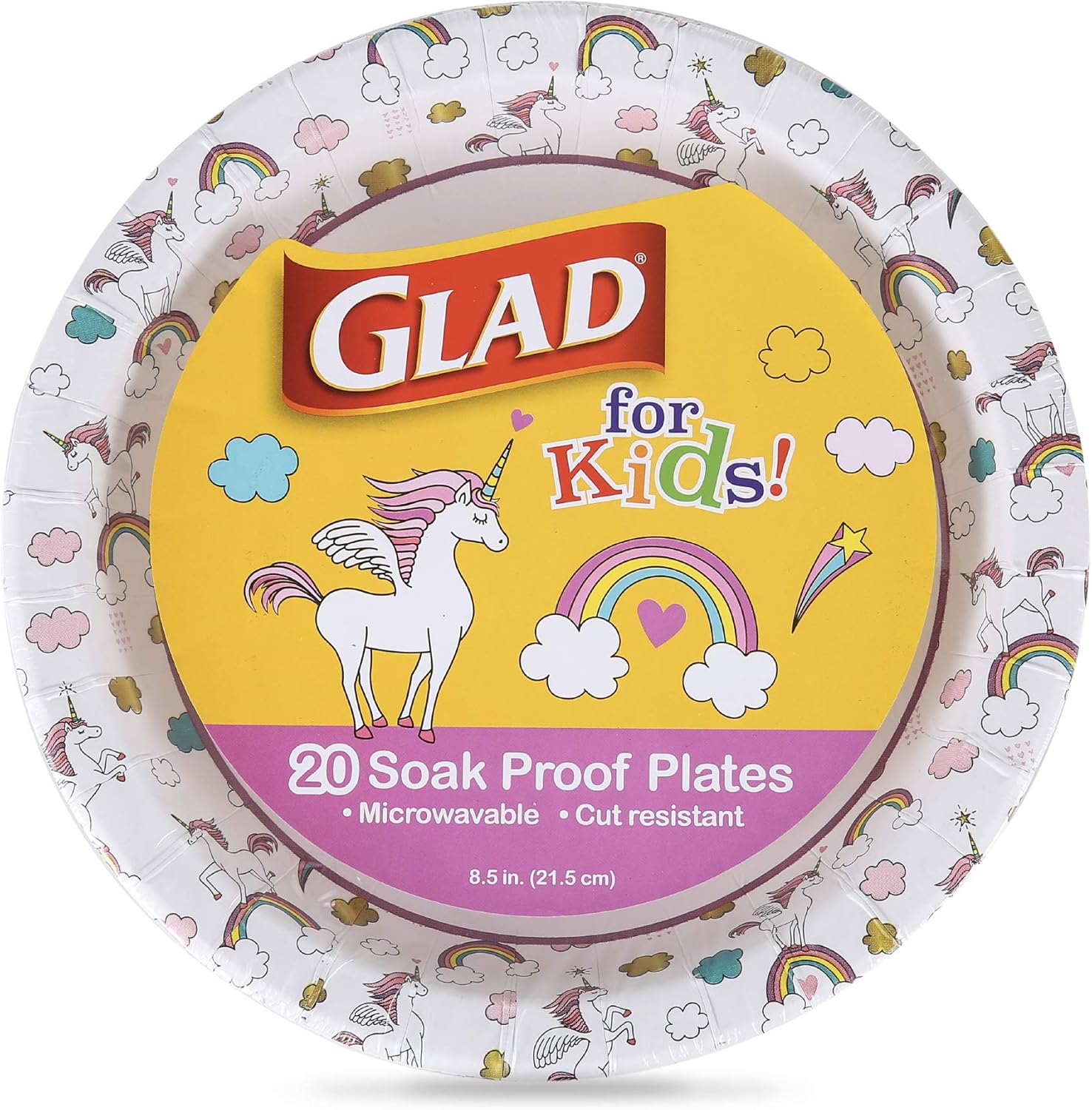 heavy-duty paper construction that resists bending under pizza, cake, and saucy foods