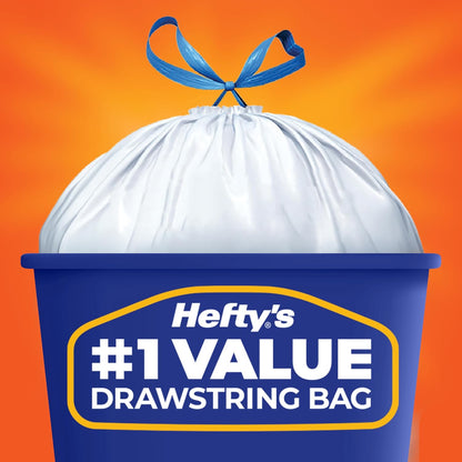 Hefty Strong 13 Gallon Trash Bags – Home Office Waste Solution for Busy Workdays, Bulk 120 Ct