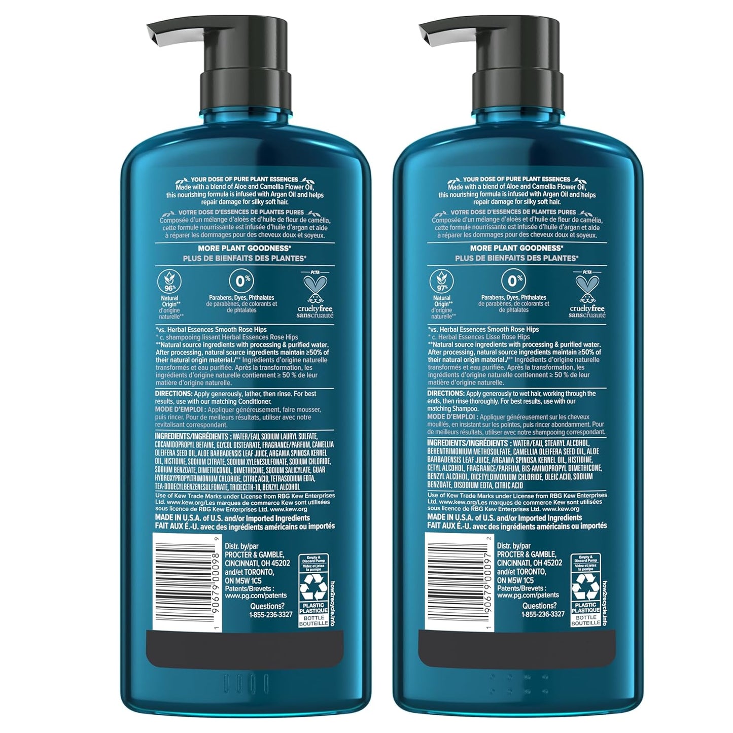 Herbal Essences Argan Oil Shampoo & Conditioner Set – Mindful Self-Care Ritual, Smoothing Botanicals for Daily Hair Repair