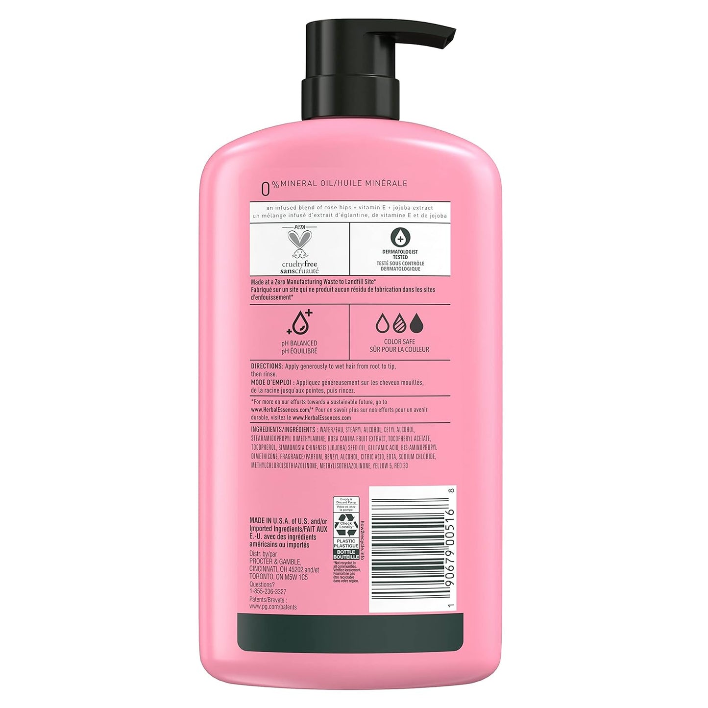 Herbal Essences Smooth Collection Conditioner – Daily Self-Care Ritual for Frizz-Prone Hair, Rose Hips & Vitamin E Scented Bottle