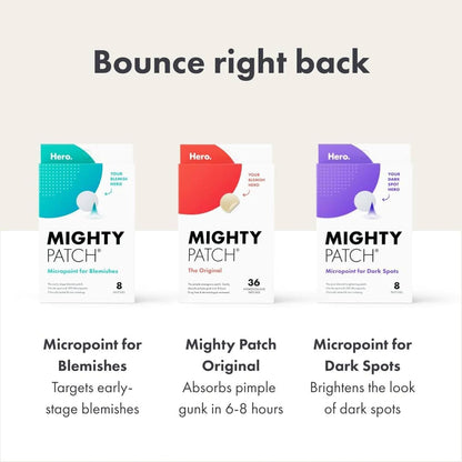 Hero Cosmetics Mighty Patch – Teen and Tween Skincare Pimple Patches for the Bathroom Counter and Dorm Room