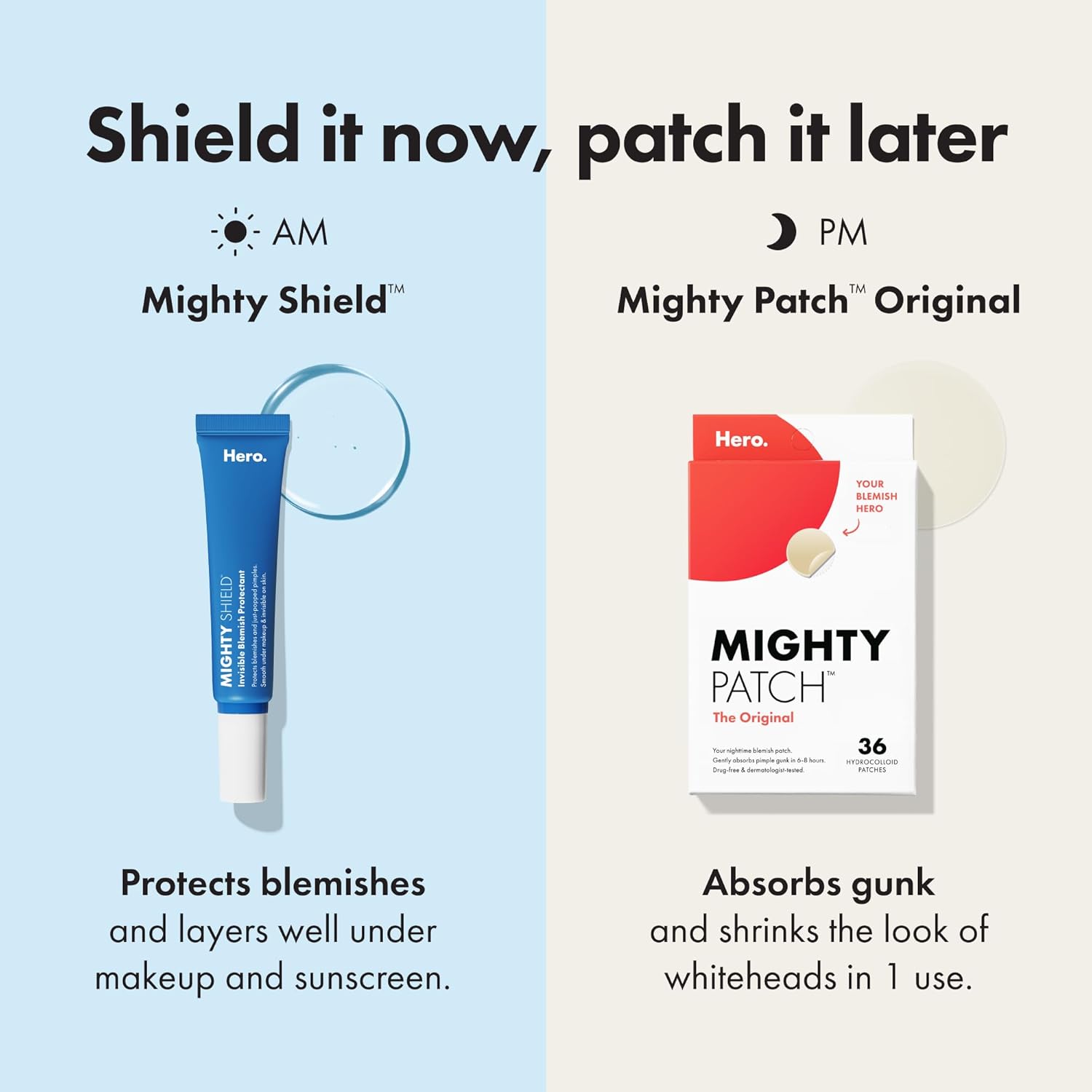 HERO COSMETICS Mighty Shield Liquid Patch – Mindful Skincare Ritual for Active Breakouts, Calming Clear-Dry Blemish Protector