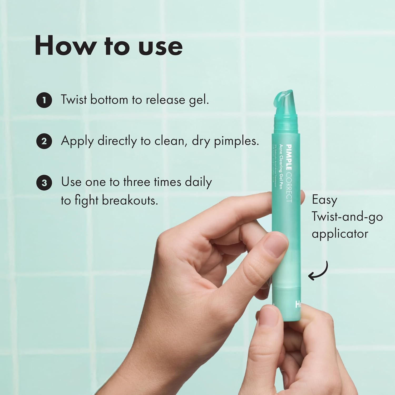 Hero Cosmetics Pimple Correct Acne Clearing Gel Pen - Mindful Nightly Skincare Ritual for Sensitive Skin, Maximum Strength 2% Salicylic Acid