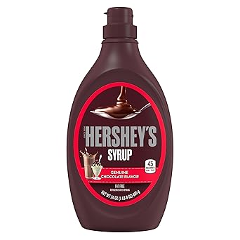 HERSHEY'S Chocolate Syrup 24 oz – Easy-Pour Bottle for Kids' Milk, Pancakes, and Snack Time
