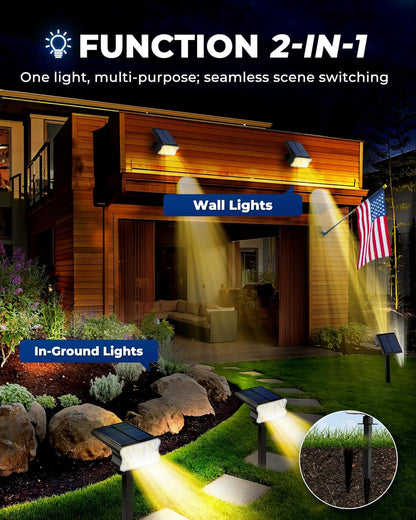 HGGH Solar Lights Outdoor – Thoughtful Housewarming Gift for New Homeowners to Light Up Their Front Walkway