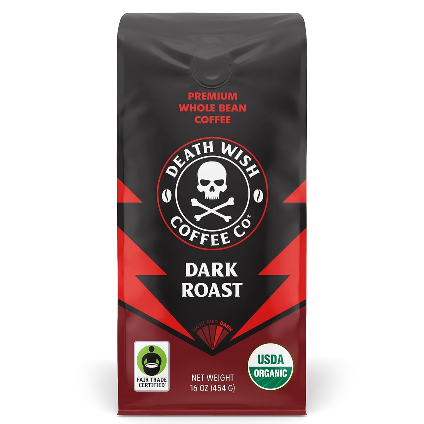 high-caffeine arabica and robusta blend (claimed 2x average caffeine)