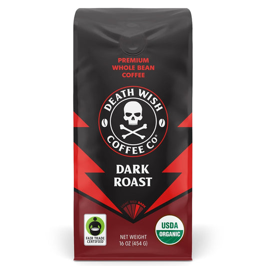 high-caffeine arabica and robusta blend (claimed 2x average caffeine)