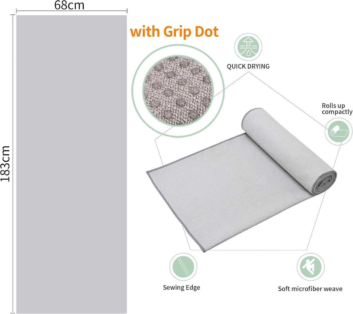 highly absorbent quick-drying microfiber fabric