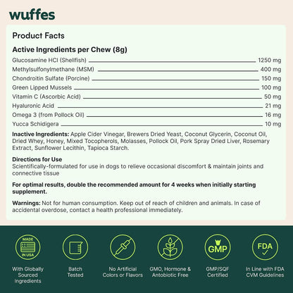 Highly Digestible Joint Chews for Large Dogs – Gentle Formula for Sensitive Stomachs