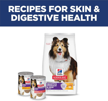 Hill's Science Diet Adult Sensitive Stomach & Skin Dry Dog Food, Chicken, 30 lb Bag | Vet-Recommended Daily Wellness Kibble for Adult Dogs