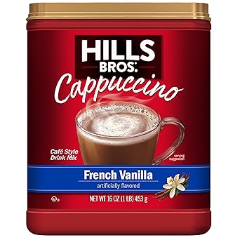 Hills Bros. Sugar Free French Vanilla Instant Cappuccino – Camping Coffee Upgrade, Just Add Hot Water at the Campsite