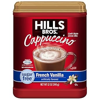 Hills Bros. Sugar Free French Vanilla Instant Cappuccino – Camping Coffee Upgrade, Just Add Hot Water at the Campsite
