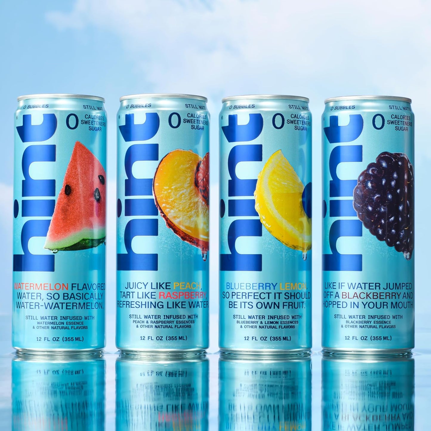 Hint Canned Water Variety Pack – Clean Hydration for Home Office Wellness Routines, Zero Sugar Fruit Water