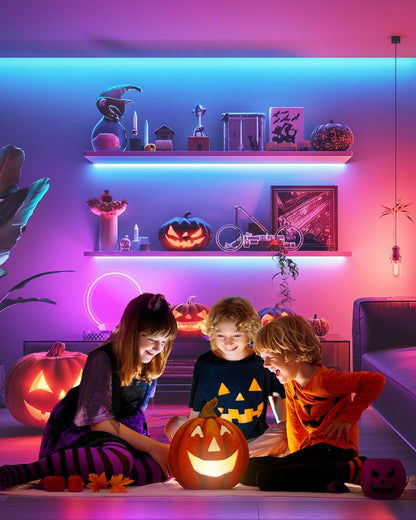 HitLights Pre-Cut 5050 LED Strip Lights 36 Inch Total Length for Cozy Living Room Ambiance, Behind TV Glow, and Floating Shelf Accents