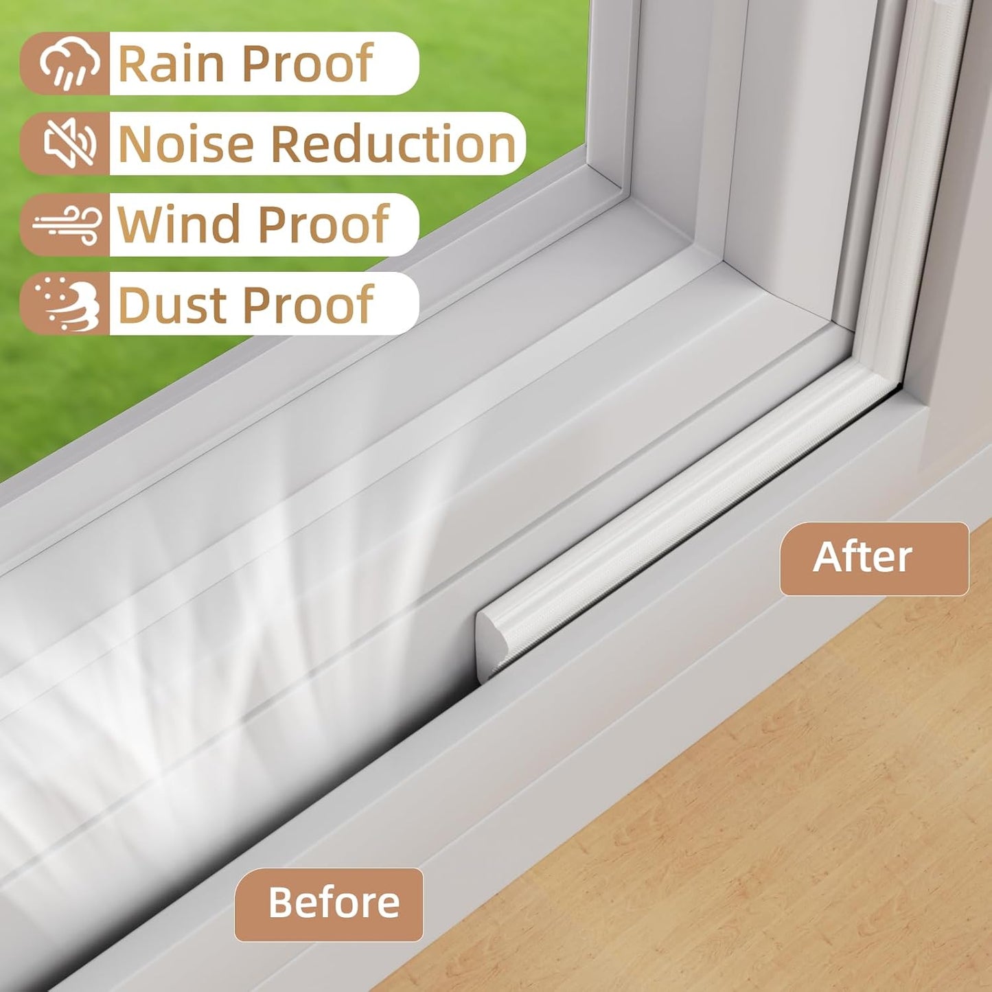 Holikin Foam Window Insulation Strip – Study Room Door Draft Stopper, Keeping Consistent Temperature During Long Work Sessions