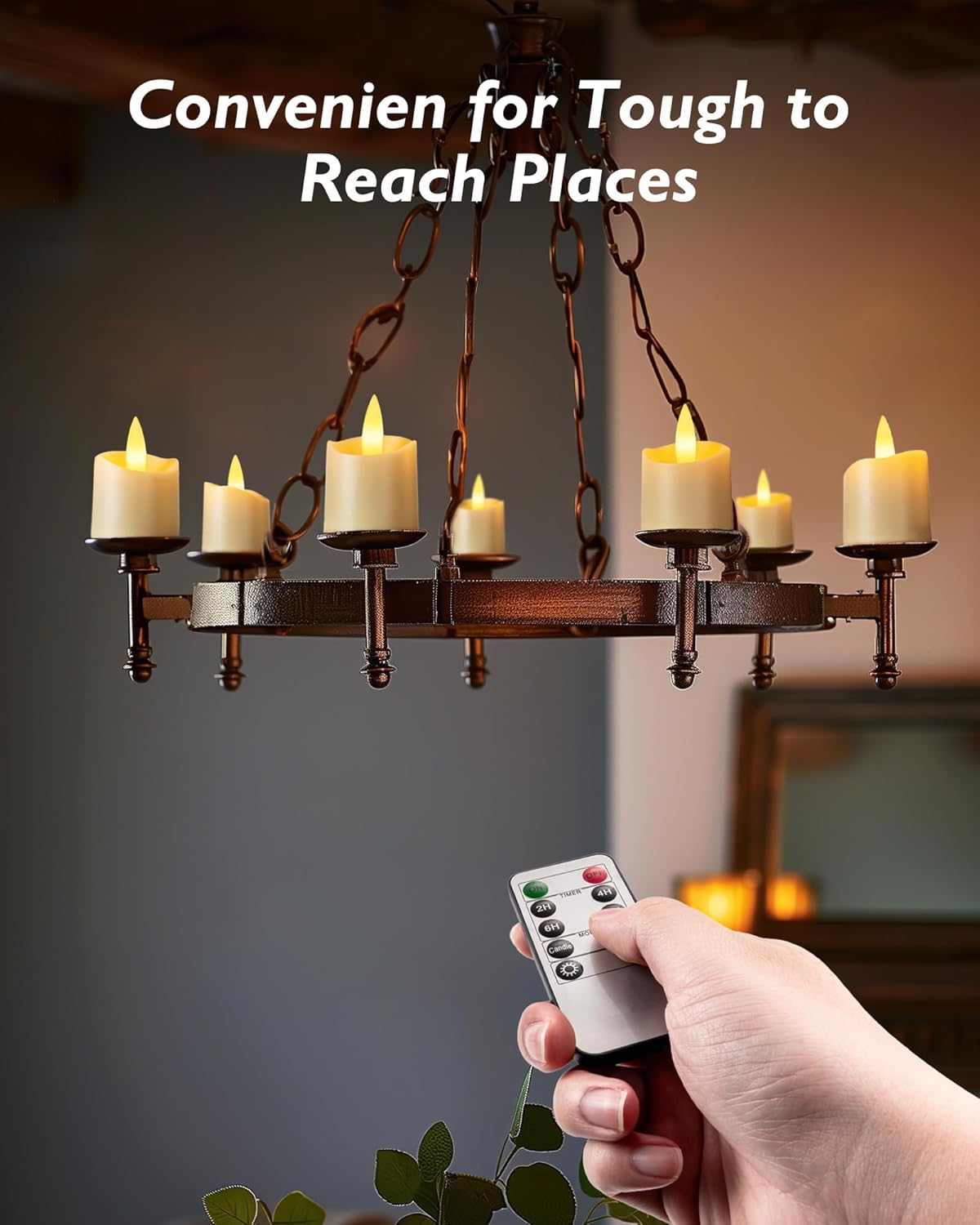 Homemory 12 Pack Flickering Battery Candles – Remote Control Timer Votives for Worry-Free Nighttime Ambiance in Nurseries, Hallways and Bedrooms