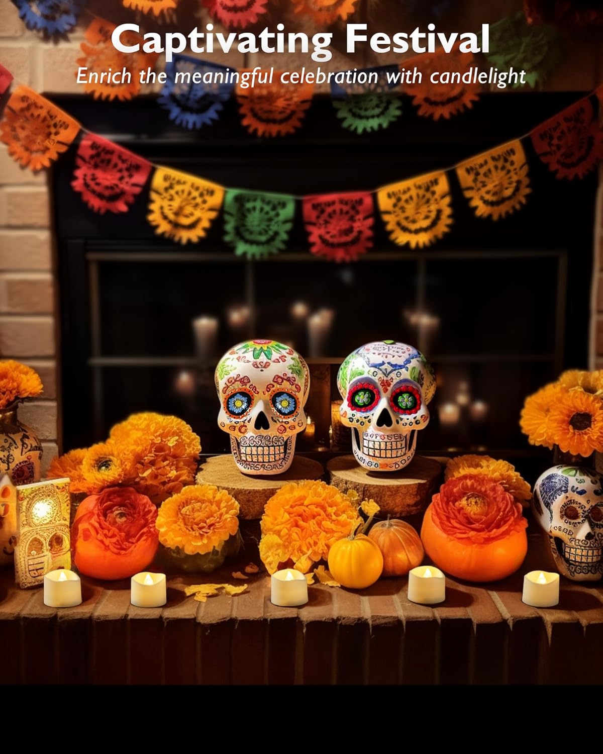 Homemory Battery Operated Votives – Modern Centerpiece Glow for Dining Table and Wall Lanterns