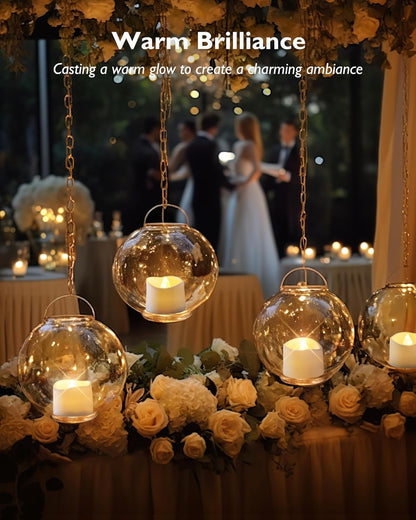 Homemory Battery Operated Votives – Modern Centerpiece Glow for Dining Table and Wall Lanterns