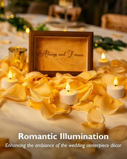 Homemory Flameless LED Tealights for Bedroom Ambiance, USB Rechargeable with 30-Hour Runtime