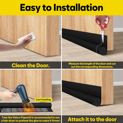 HomeProtect Low-Profile Door Draft Stopper – Clean-Line Under Door Seal for Intentional, Clutter-Free Homes
