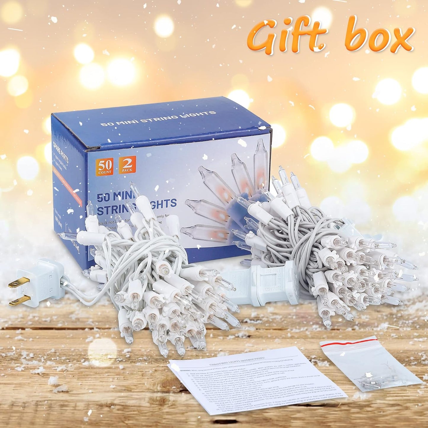 Hopolon Thoughtful Housewarming Gift – 2-Pack Warm White Mini String Lights for Cozy Home Ambiance, Ready to Gift