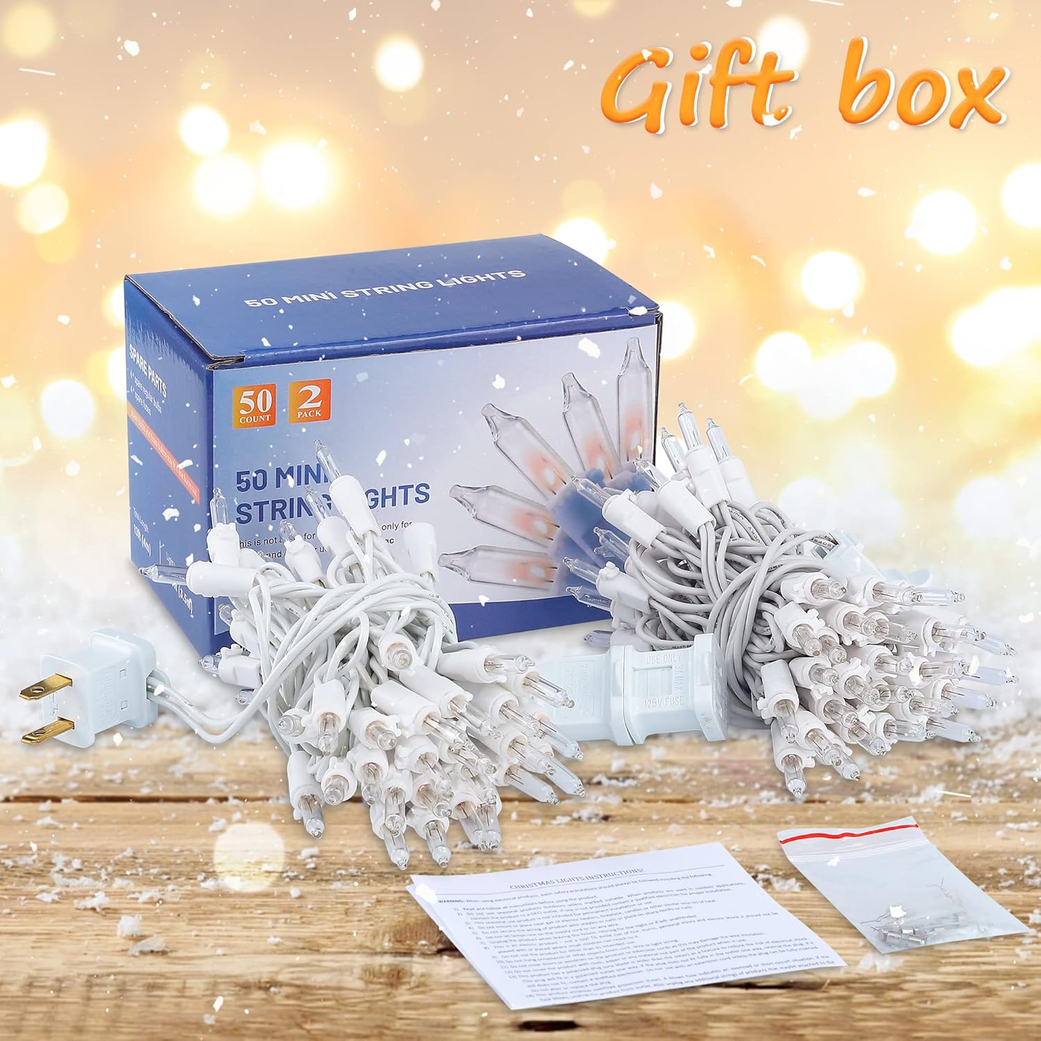 Hopolon Thoughtful Housewarming Gift – 2-Pack Warm White Mini String Lights for Cozy Home Ambiance, Ready to Gift