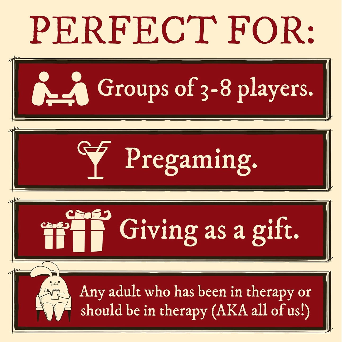Horrible Therapist by Exploding Kittens - Extra Horrible Edition Card Game, Hilarious White Elephant and Secret Santa Gift for Adults Who Love Crude Humor