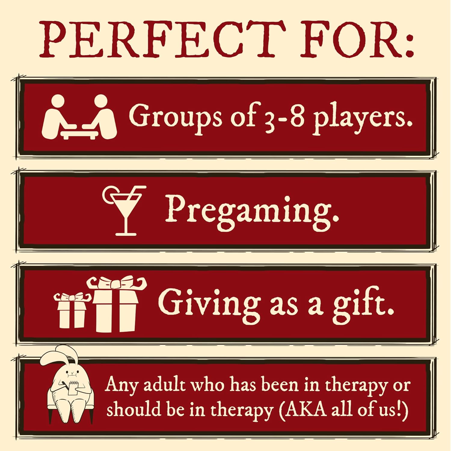 Horrible Therapist by Exploding Kittens - Extra Horrible Edition Card Game, Hilarious White Elephant and Secret Santa Gift for Adults Who Love Crude Humor
