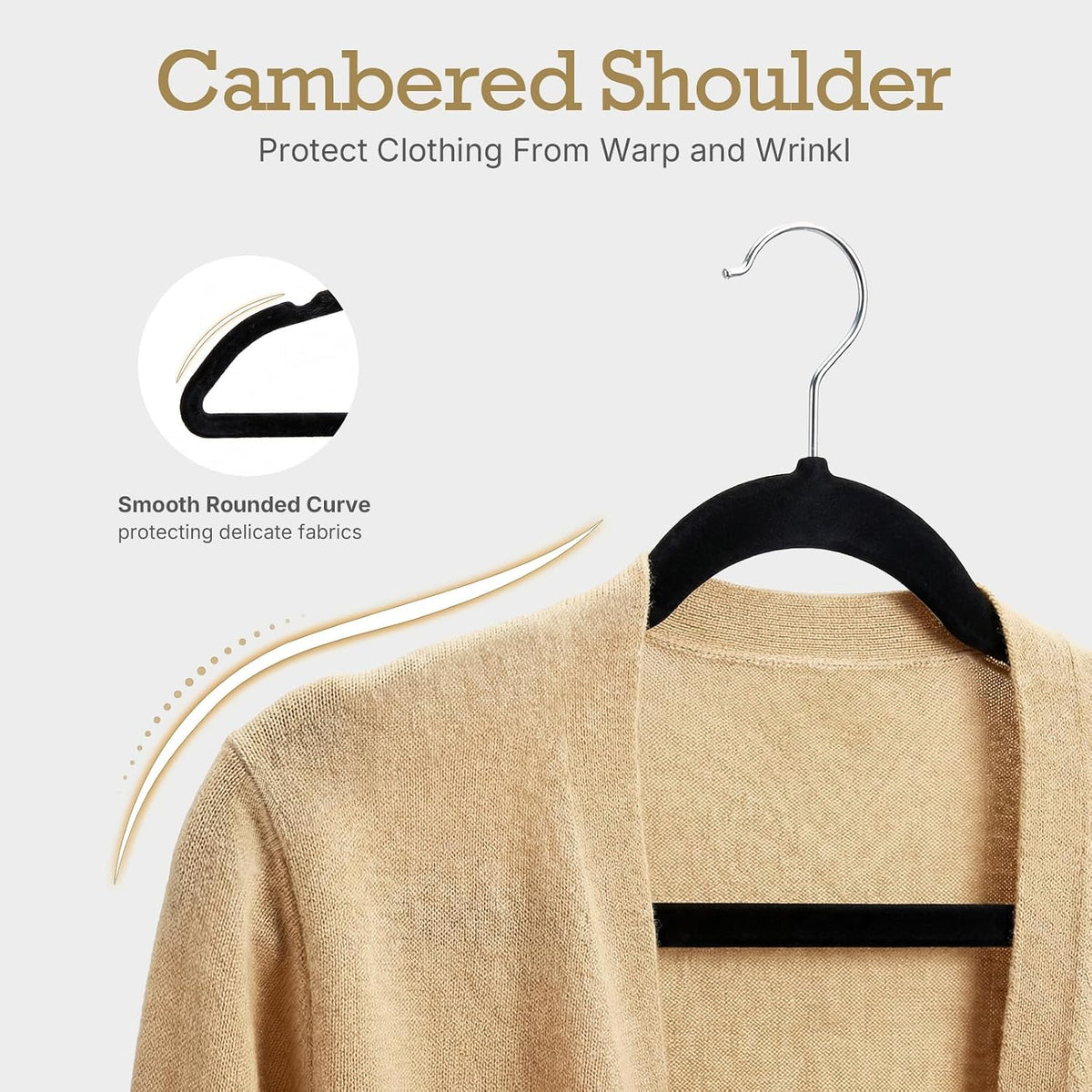 HOUSE DAY Thin Velvet Hangers – Holiday Gift Idea for College Students Furnishing a Dorm
