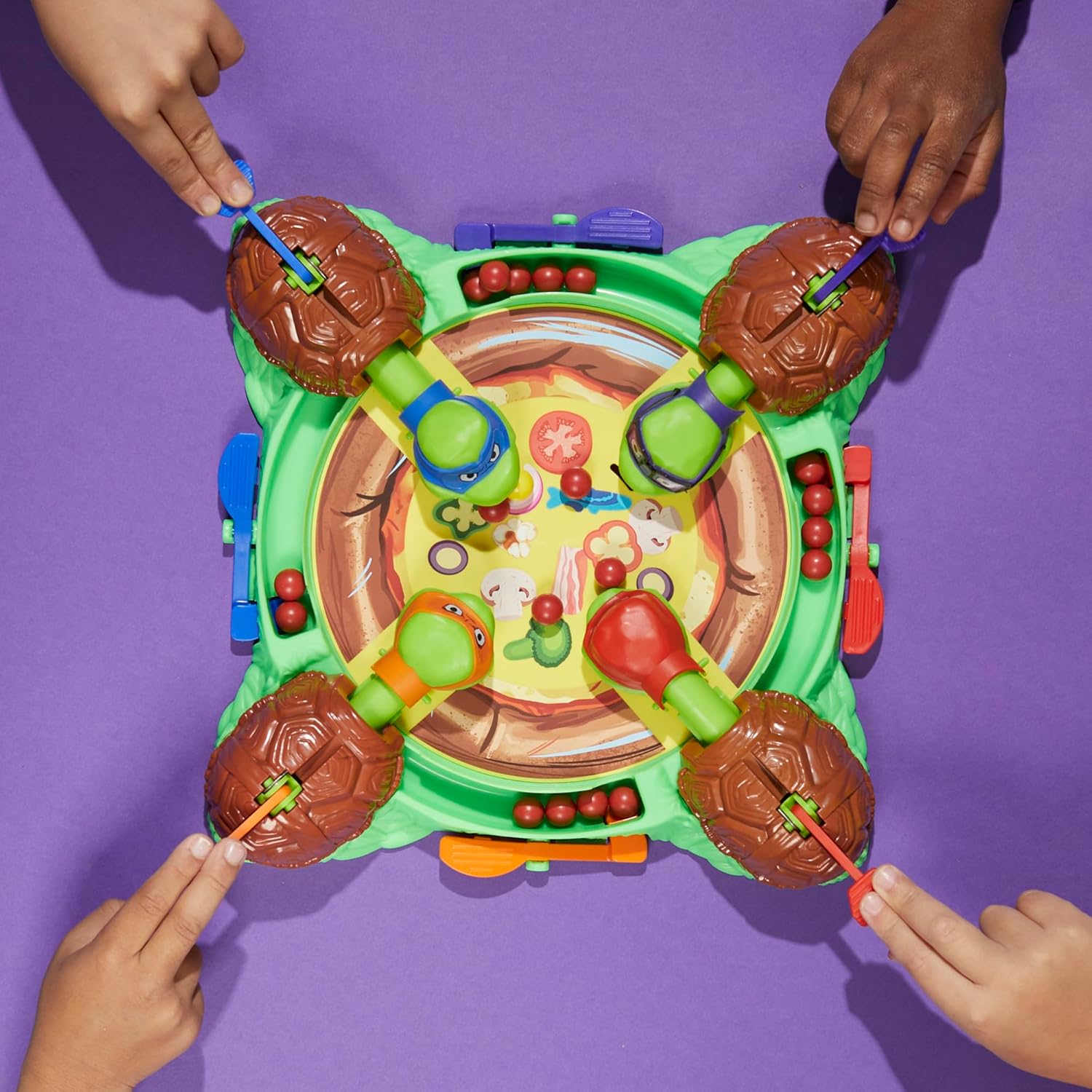 Hungry Hungry Hippos: Teenage Mutant Ninja Turtles Edition – Birthday Gift for Kids Ages 4-6, Easter Basket Stuffer for TMNT Fans