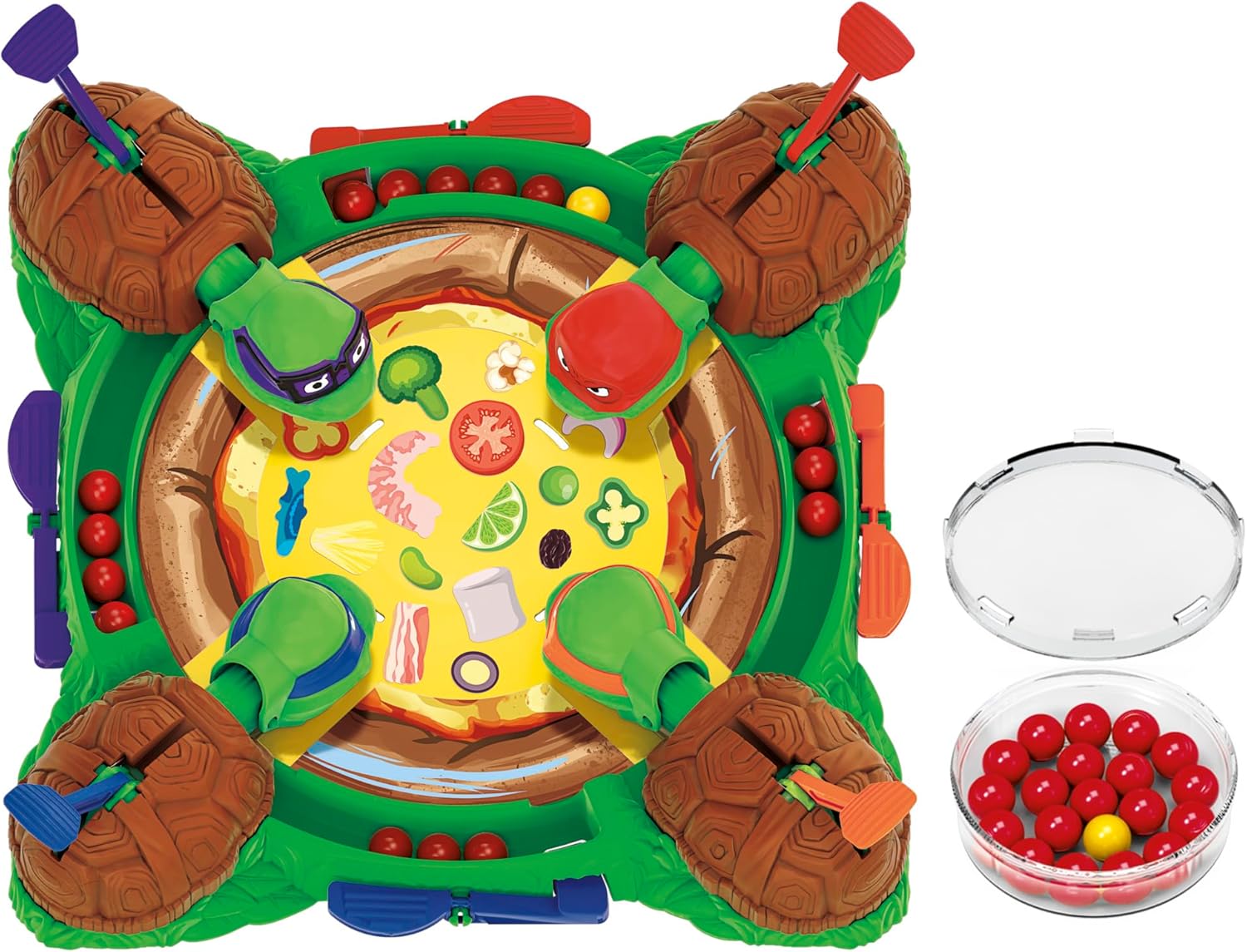 Hungry Hungry Hippos: Teenage Mutant Ninja Turtles Edition – Safe Preschool Board Game for Kids Ages 4-6, Playroom and Living Room Floor Play