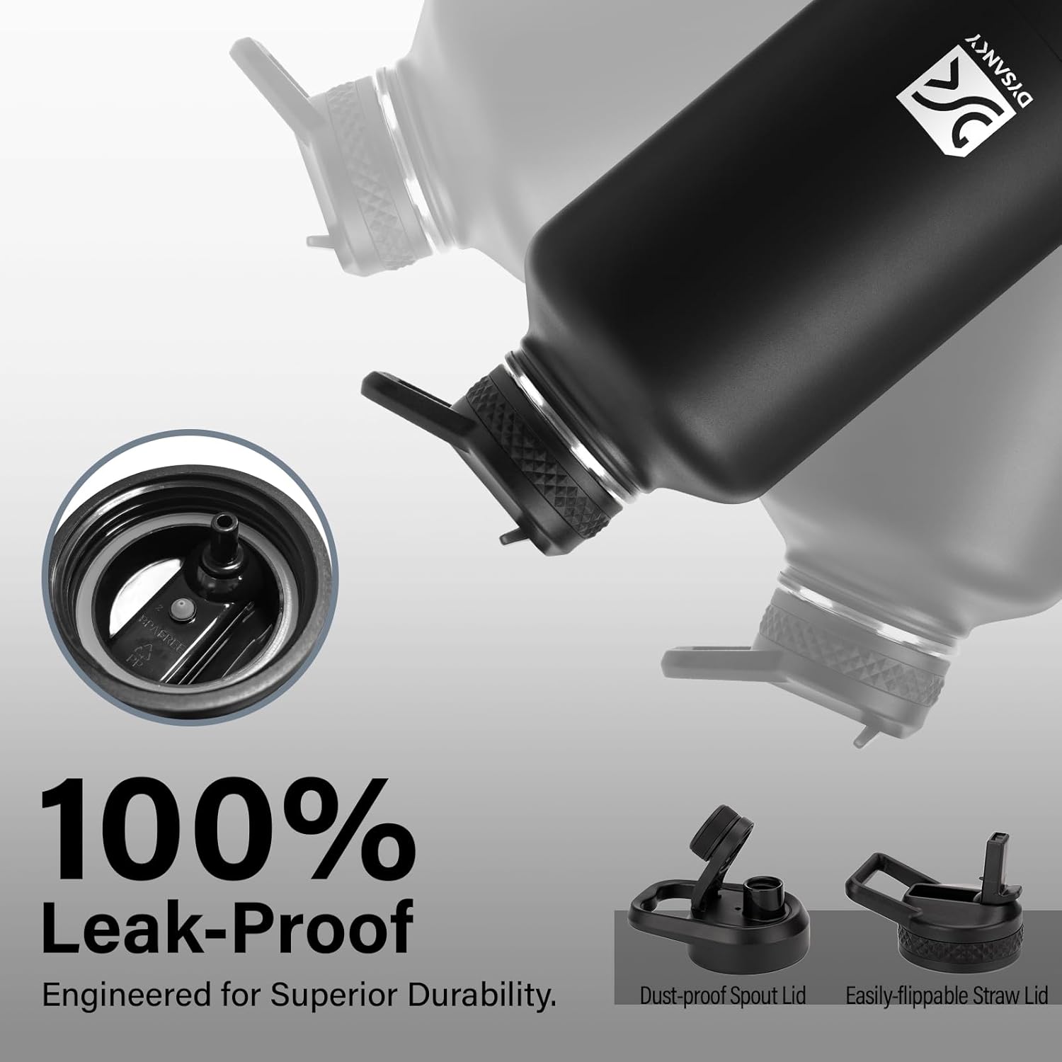 Hydration Hero 64oz Insulated Water Bottle – Trail, Campsite & Backcountry Hydration with Carrier Bag and Compass