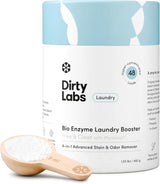 Dirty Labs Scent Free Bio Enzyme Laundry Booster for Mindful Self-Care Routines and Hypoallergenic Bed Linen Washing, 48 Loads