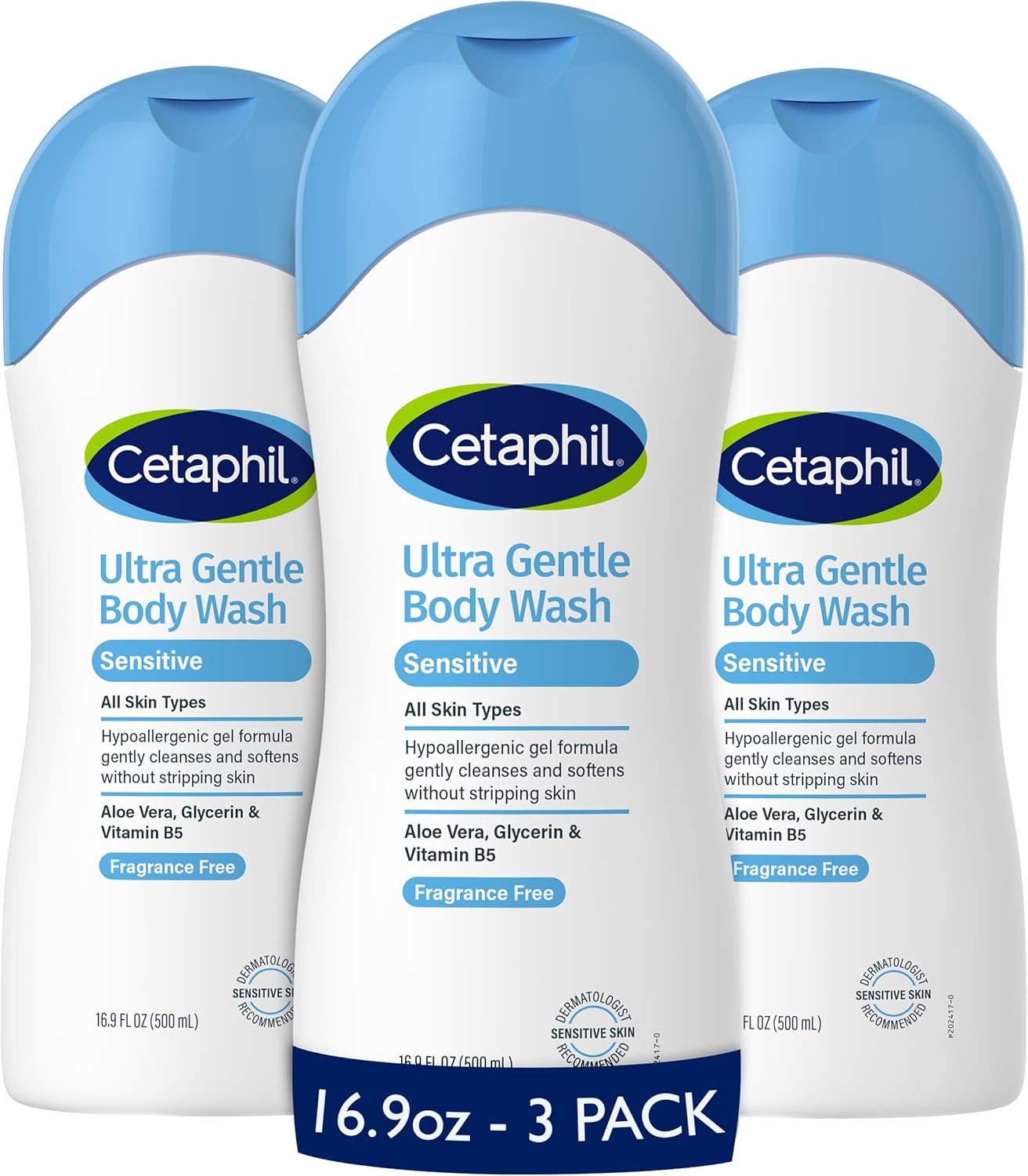 hypoallergenic, dermatologist-tested formula designed for sensitive skin