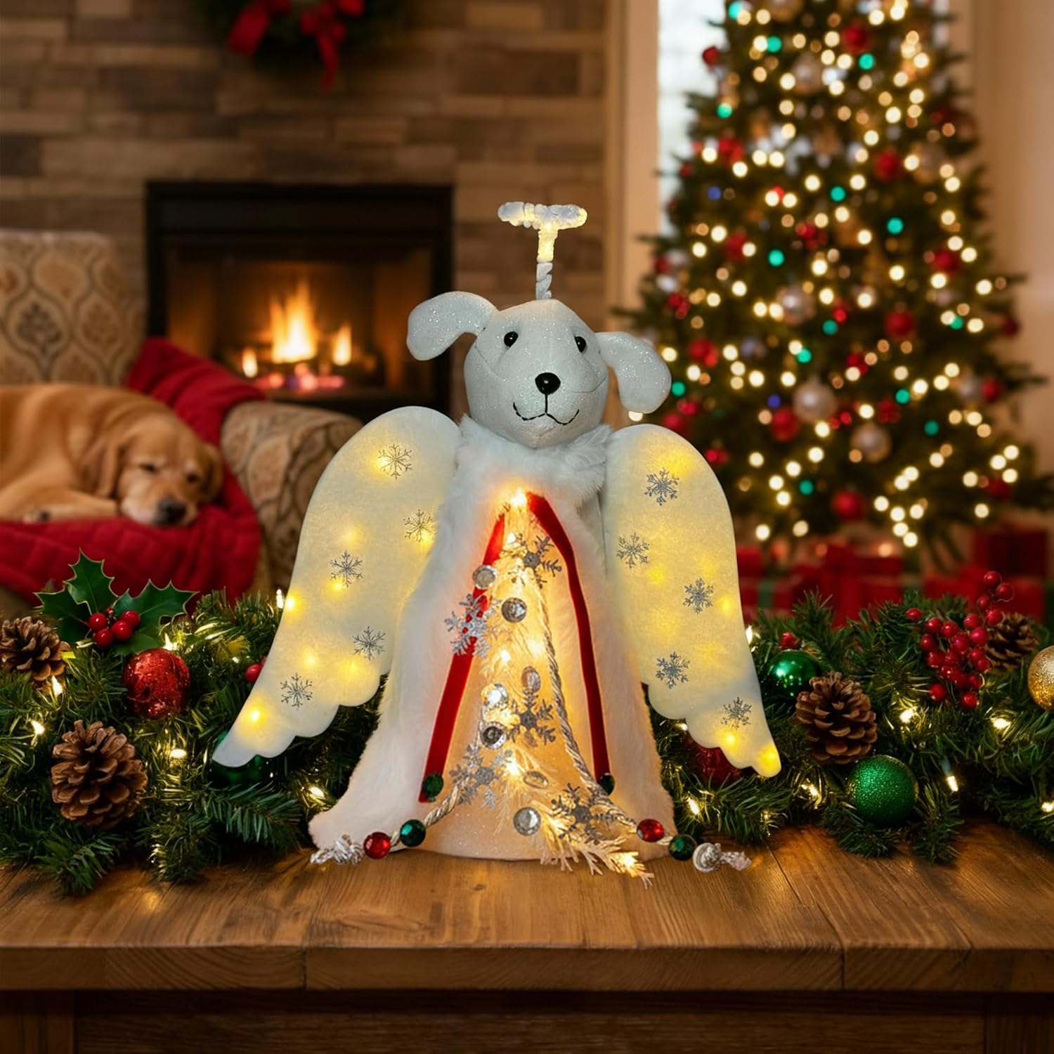 iHeartDogs Angel Tree Topper – Thoughtful Birthday & Christmas Gift for Dog Lovers and Pet Parents