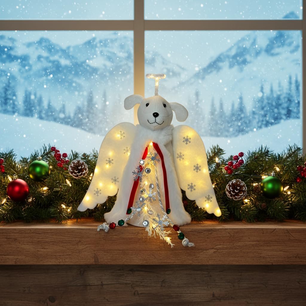 iHeartDogs Angel Tree Topper – Thoughtful Birthday & Christmas Gift for Dog Lovers and Pet Parents