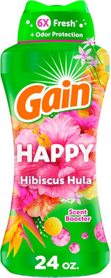 Gain In-Wash Laundry Scent Booster Beads Happy 24 oz Mood Lifting Laundry Ritual for Yoga and Meditation Spaces